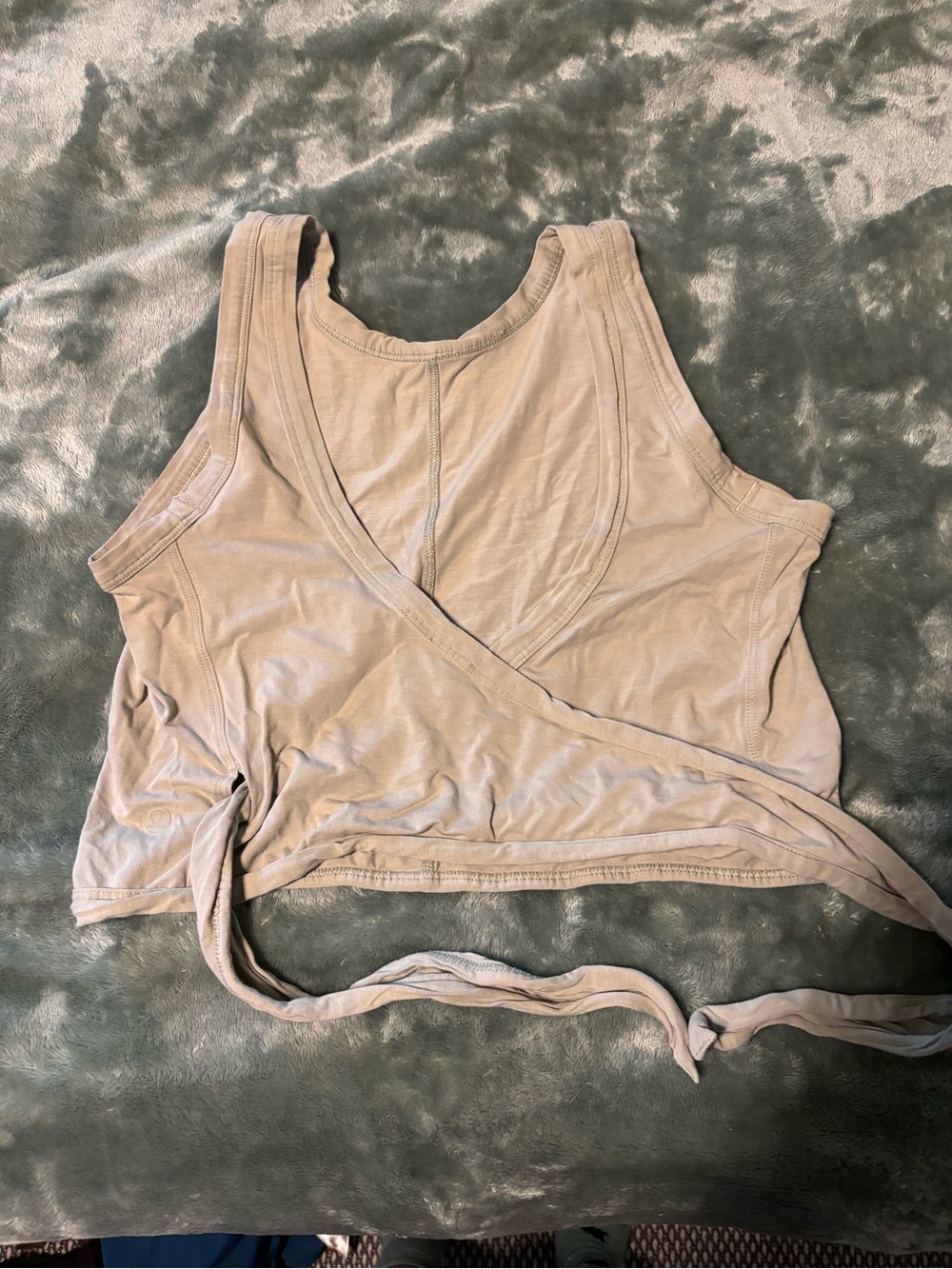 lululemon athletica Wrap Crop Tank in Light Taupe